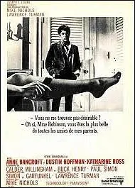 American film directed in 1967 by Mike Nichols with Dustin Hoffman, Katharine Ross, Anne Bancroft :