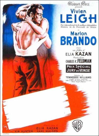 American film directed by Elia Kazan from 1951 with Vivian Leigh and Marlon Brandon :