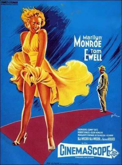 1955 American film directed by Bill Wilder with Marilyn Monroe and Tom Ewell :