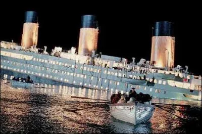 What is the first piece of music the musicians play on the Titanic as it begins to sink?