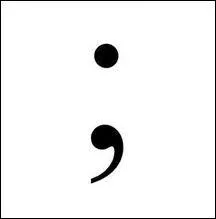What is the punctuation mark in the picture?