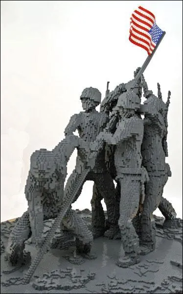 On February 19, 1945, on Iwo Jima, five marines and a medic raised the American flag on the summit of Mount Suribachi!