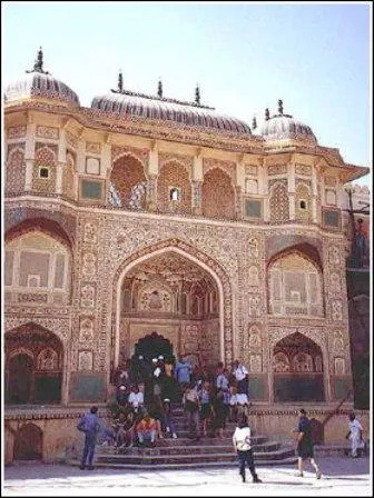 The image shows the entrance gate of