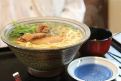 This soba is served :