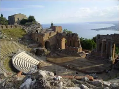 What are the tiers of a Greek theatre called?