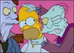 In an episode of The Simpson Horror Show called Dial Z for Zombies, why the walking dead have trouble eating Homer's brain