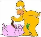 How did Homer become the owner of this pig ?