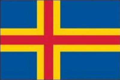 Flag of an autonomous region of Finland, located between Finland and Sweden.