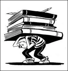 At the end of the lesson we gave (... ) our books, because the teacher wanted to mark the homework