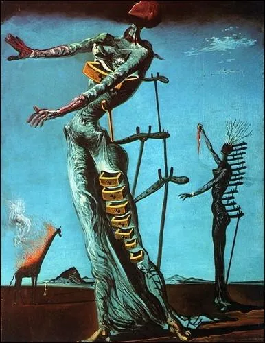 Who painted this Giraffe on Fire, on display at the Basel Museum of Fine Arts?