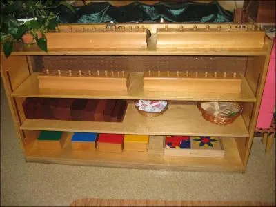 The Pink Tower, Cylinder Blocks, and Brown Stairs