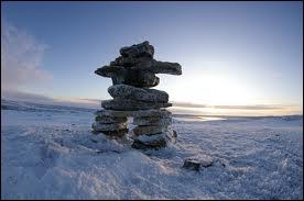 A landmark made of stacked stones is called an