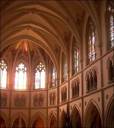 And this perched gallery, under the large stained glass windows?