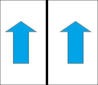 Are the arrows pointing in the same direction?