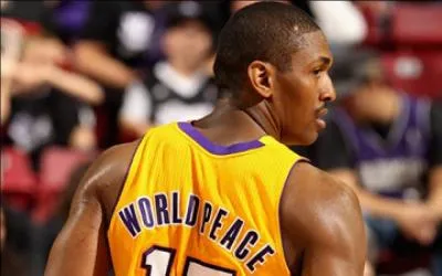 Which Lakers player recently changed his name to "Metta World Peace"?