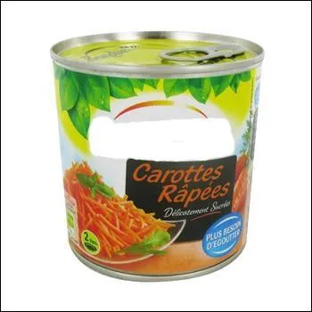 Let's eat! For starters we have shredded carrots ... .