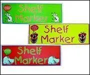 Shelf markers are good for :