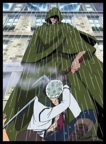 Episode 53 - Which weather-controlling tattooed character allows Luffy's crew to escape Loguetown ?