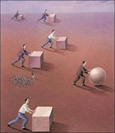 The saying  plugging away  means...