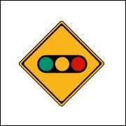 True or False : The following sign indicates that there is a push-button-type traffic signal ahead.