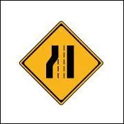 Is the meaning of the picture 'Fewer lanes'?