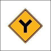 Is the meaning of the picture 'Y- intersection ahead'?