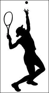 He is playing tennis. The current score is 30 - 0 : thirty - ...