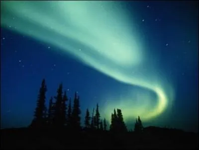 ... are curtains of colored light visible during the night near the North Magnetic Pole.