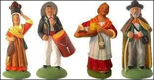 A creche can be decorated with santons. Where were these characters created?