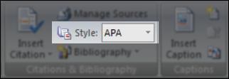 True or False : APA is the only citation style available in Microsoft Word 2007.