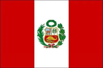 This is the Peruvian flag. If the central coat of arms turns into a red maple leaf, which country will be represented by this new flag?