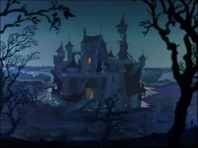 In a different style, and at night, here's the castle seen in the film... ?