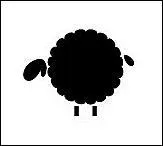 Cotton, eat grass, white. What is it?