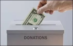 What is the word for  to give along with others who are giving ?