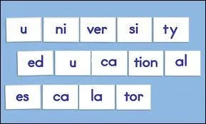What is the word for  a word or part of a word that has one vowel sound ?