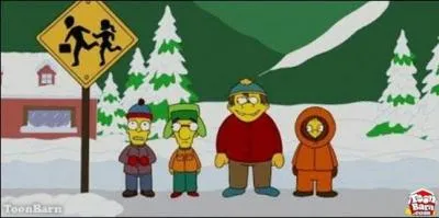 When The Simpsons parodies South Park, Ralph plays Kenny.