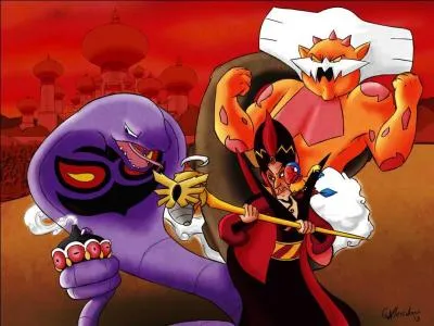 In Aladdin , Jafar transforms into several creatures. Which Pokemon can be associated with the different creatures Jafar takes on? (2 answers)