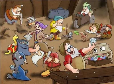 How many Pokemon are there alongside Snow White's seven dwarfs?
