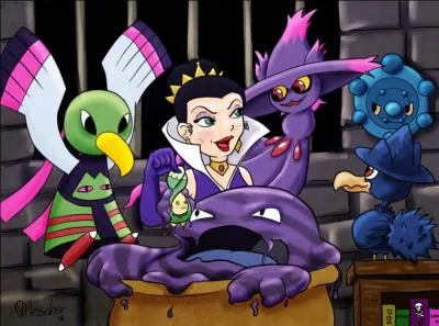 Which Pokemon surround Snow White's evil stepmother? (3 answers)
