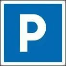 How many axes of symmetry does the parking sign have?