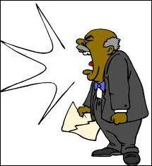 I couldn't ____ ____ my old boss. He was always shouting