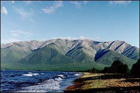 The lake is completely surrounded by mountains. On the north shore are ... Baïkal Mountains.