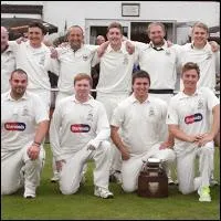 What is the trophy these players are celebrating having won?