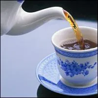 She smiled and ... herself a cup of tea.