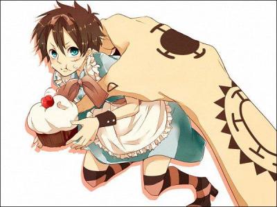 What ? ! Luffy ends up as a soubrette eating cake ?! He got caught by a giant hand ! Who does it belong to ?