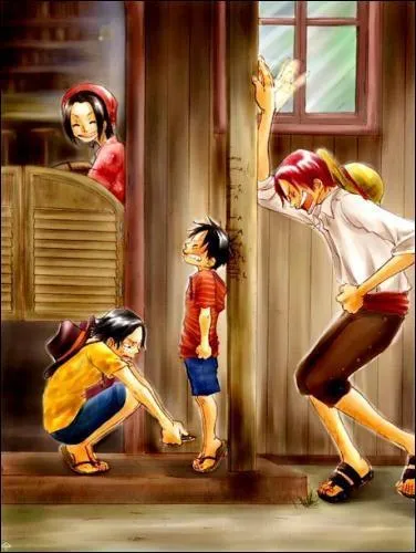 Who's making fun of Luffy's short stature?