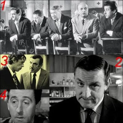 Which of these four images does not belong to the film: Les tontons flingueurs?