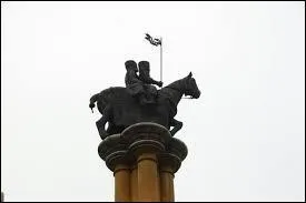 True or False : Every one of the statues surrounding Cardiff Castle are knights and royalty.