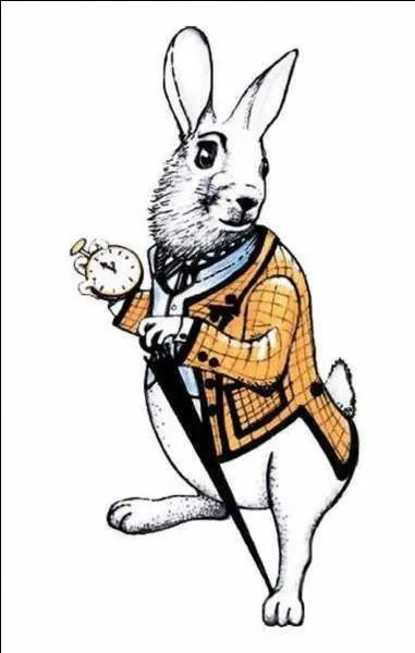 A statue of Lewis Carroll's white rabbit stands on the promontory of which North Wales resort?