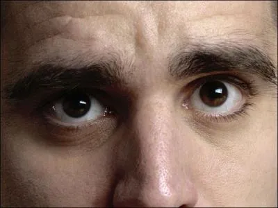 This man looks...at the moment.